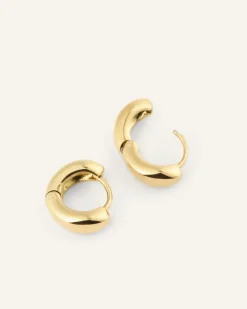 Mockberg Bulky Small Huggies Örhängen Guld