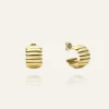 Mockberg Chic Ribbed Örhängen Guld