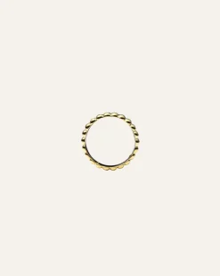 Mockberg Chic Ribbed Ring Guld