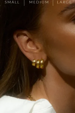 Mockberg Chunky Guld Large Örhänge