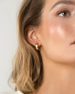 Mockberg Chunky Guld Medium Örhängen