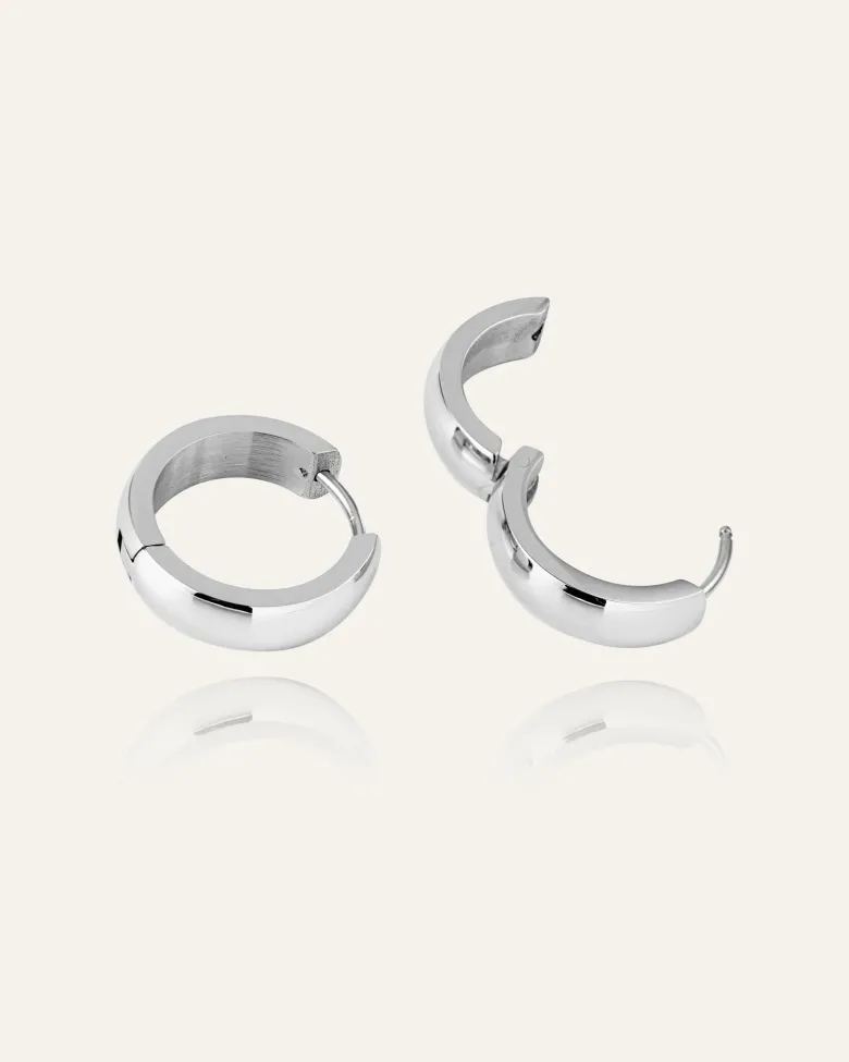 Mockberg Chunky Silver Large Örhänge