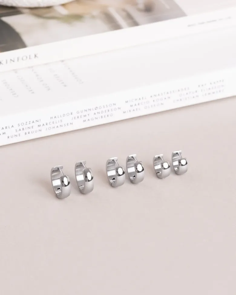 Mockberg Chunky Silver Large Örhänge