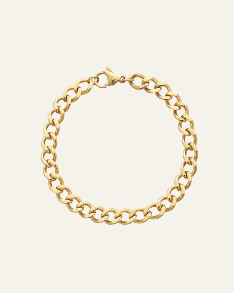 Mockberg Curb Chain Armband Guld