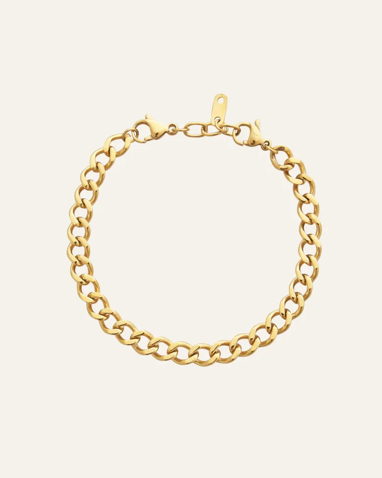 Mockberg Curb Chain Armband Guld