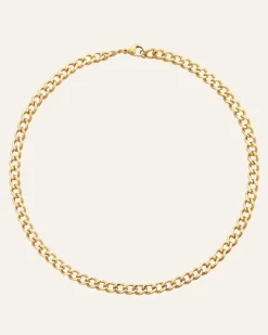 Mockberg Curb Kedje Halsband Guld
