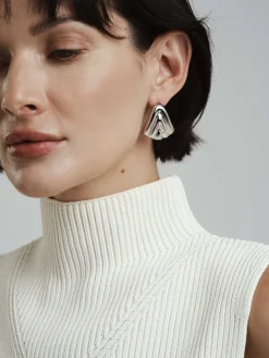 Mockberg Deco Drop Örhängen Silver