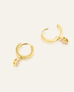 Mockberg Jolie Hoops Örhängen Guld – Champagne