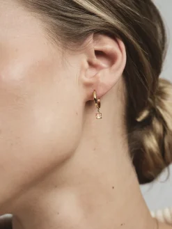 Mockberg Jolie Hoops Örhängen Guld – Champagne