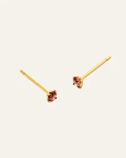 Mockberg Jolie Studs Örhängen Medium Guld – Coffee