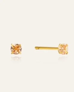 Mockberg Jolie Studs Örhängen Small Guld – Champagne