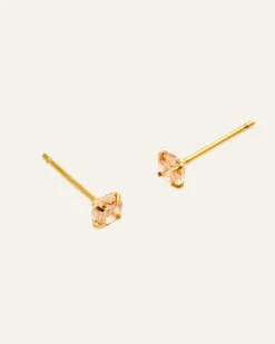 Mockberg Jolie Studs Örhängen Medium Guld – Champagne