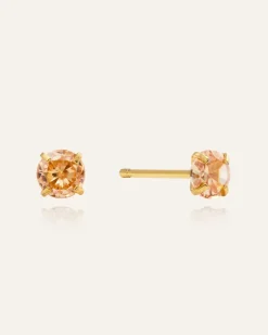 Mockberg Jolie Studs Örhängen Medium Guld – Champagne