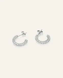 Mockberg Pavé Eternal Medium Silver Örhängen