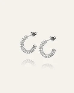 Mockberg Pavé Eternal Medium Silver Örhängen