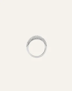 Mockberg Pavé Precious Silver Ring