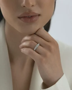 Mockberg Pavé Precious Silver Ring
