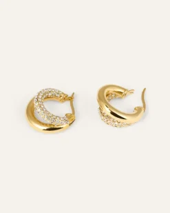Mockberg Raya Hoops Örhängen Guld