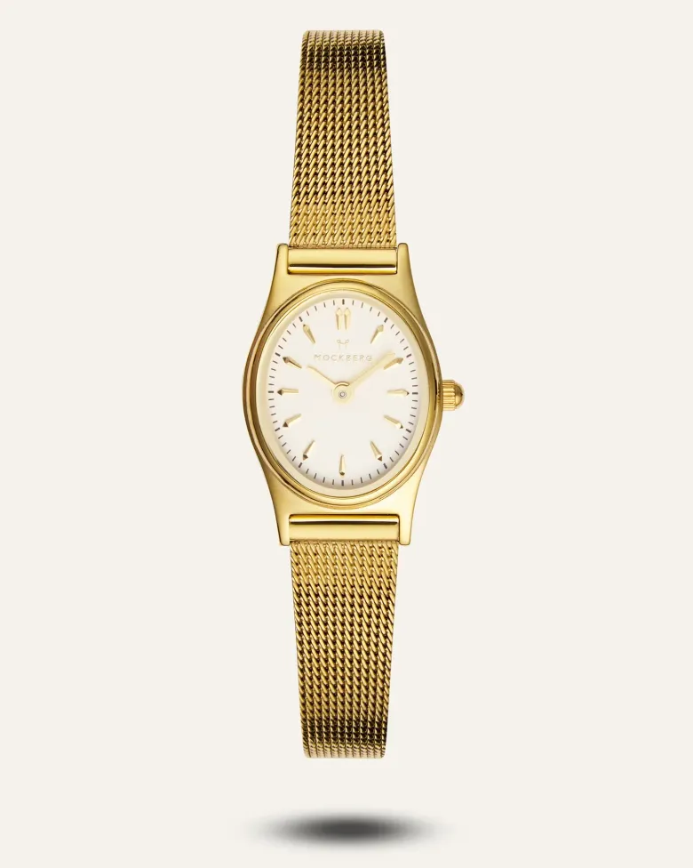 Mockberg Retro Mesh Gold Watch MB0253