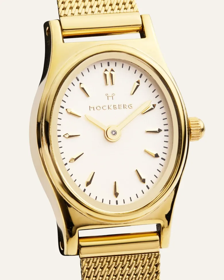 Mockberg Retro Mesh Gold Watch MB0253