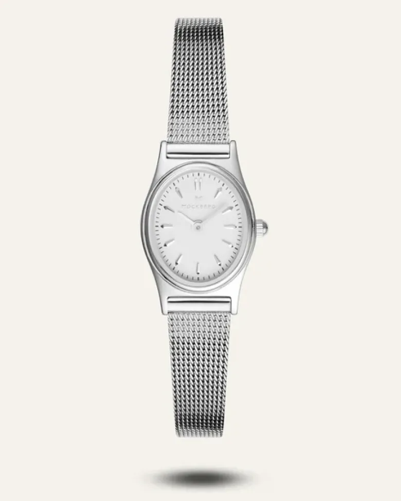 Mockberg Retro Mesh Silver Watch MB0254