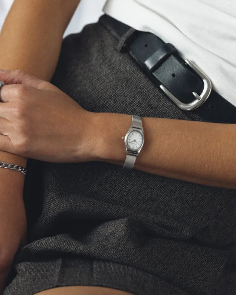 Mockberg Retro Mesh Silver Watch MB0254