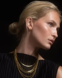 Mockberg Shiny Noir Örhängen Guld Medium