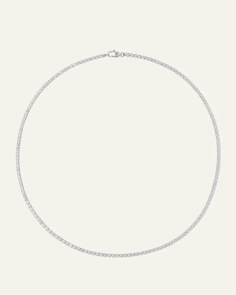 Mockberg Shiny Tennis Halsband Silver