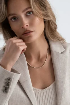 Mockberg Shiny Tennis Halsband Guld