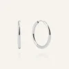 Mockberg Slim Large Hoops Örhängen Silver