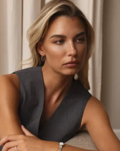 Mockberg Slim Large Hoops Örhängen Silver