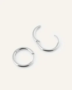 Mockberg Slim Medium Hoops Örhängen Silver