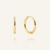 Mockberg Slim Medium Hoops Örhängen Guld