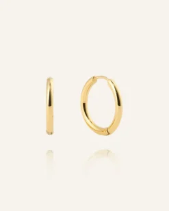 Mockberg Slim Medium Hoops Örhängen Guld