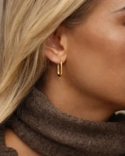 Mockberg Slim Medium U-Hoops Örhängen Guld (Copy)