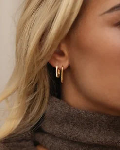 Mockberg Slim Medium U-Hoops Örhängen Guld (Copy)