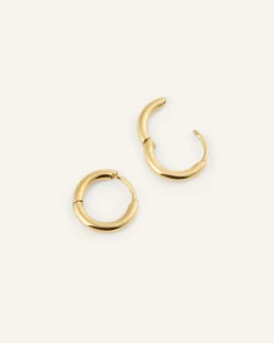 Mockberg Slim Mini Hoops Örhängen Guld