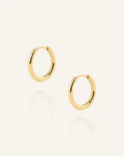 Mockberg Slim Small Hoops Örhängen Guld