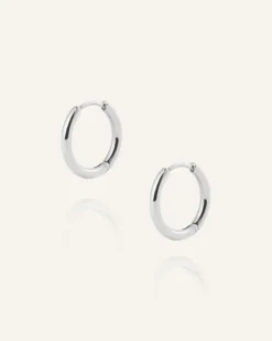 Mockberg Slim Small Hoops Örhängen Silver