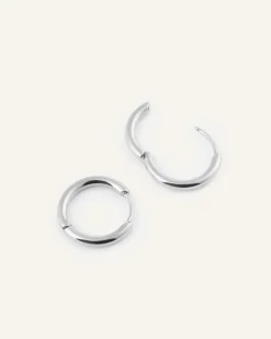 Mockberg Slim Small Hoops Örhängen Silver