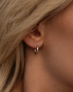 Mockberg Slim Small Hoops Örhängen Silver