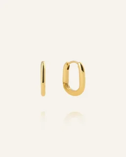 Mockberg Slim Small U-Hoops Örhängen Guld