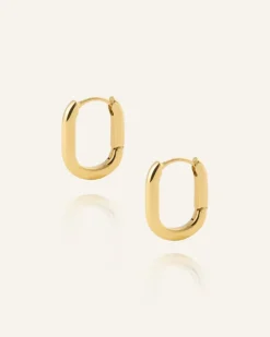 Mockberg Slim Small U-Hoops Örhängen Guld