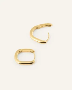 Mockberg Slim Small U-Hoops Örhängen Guld