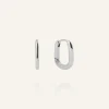Mockberg Slim Small U-Hoops Örhängen Silver