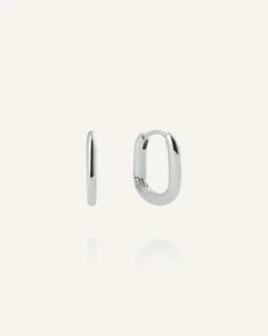 Mockberg Slim Small U-Hoops Örhängen Silver