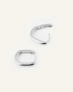 Mockberg Slim Small U-Hoops Örhängen Silver