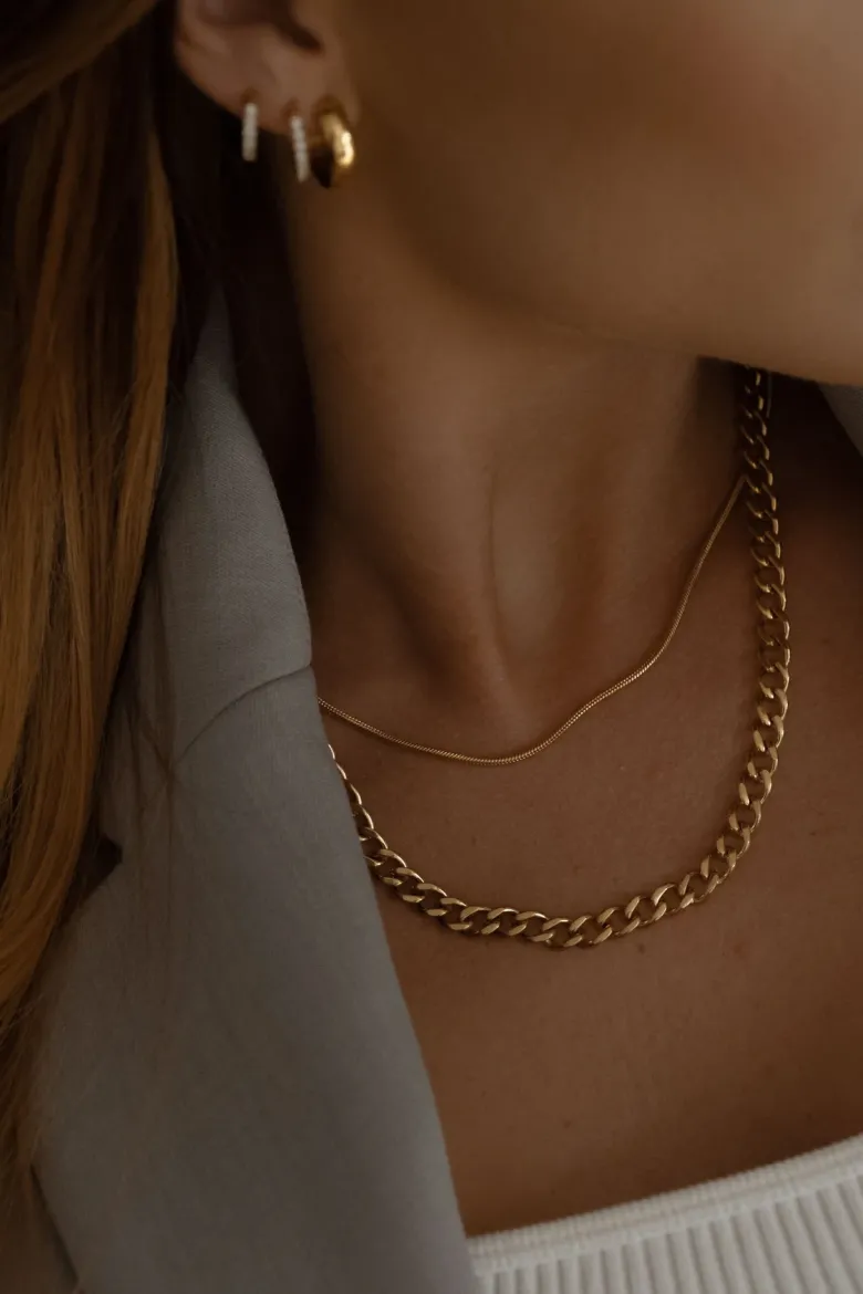 Mockberg Snake Kedja Halsband Guld