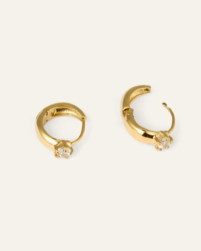 Mockberg Soleil Hoops Örhängen Guld
