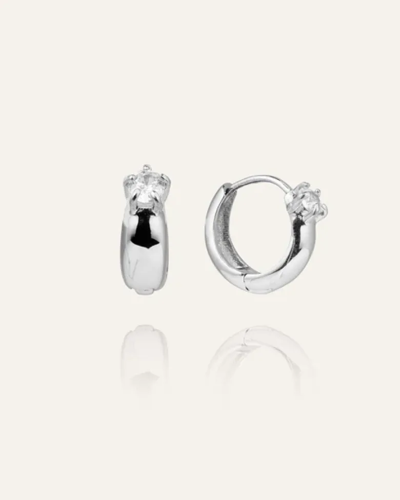 Mockberg Soleil Hoops Örhängen Silver